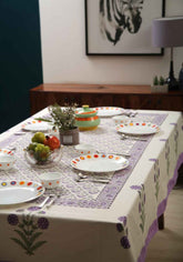 Diana Bud Hand Block Print Cotton Table Cover